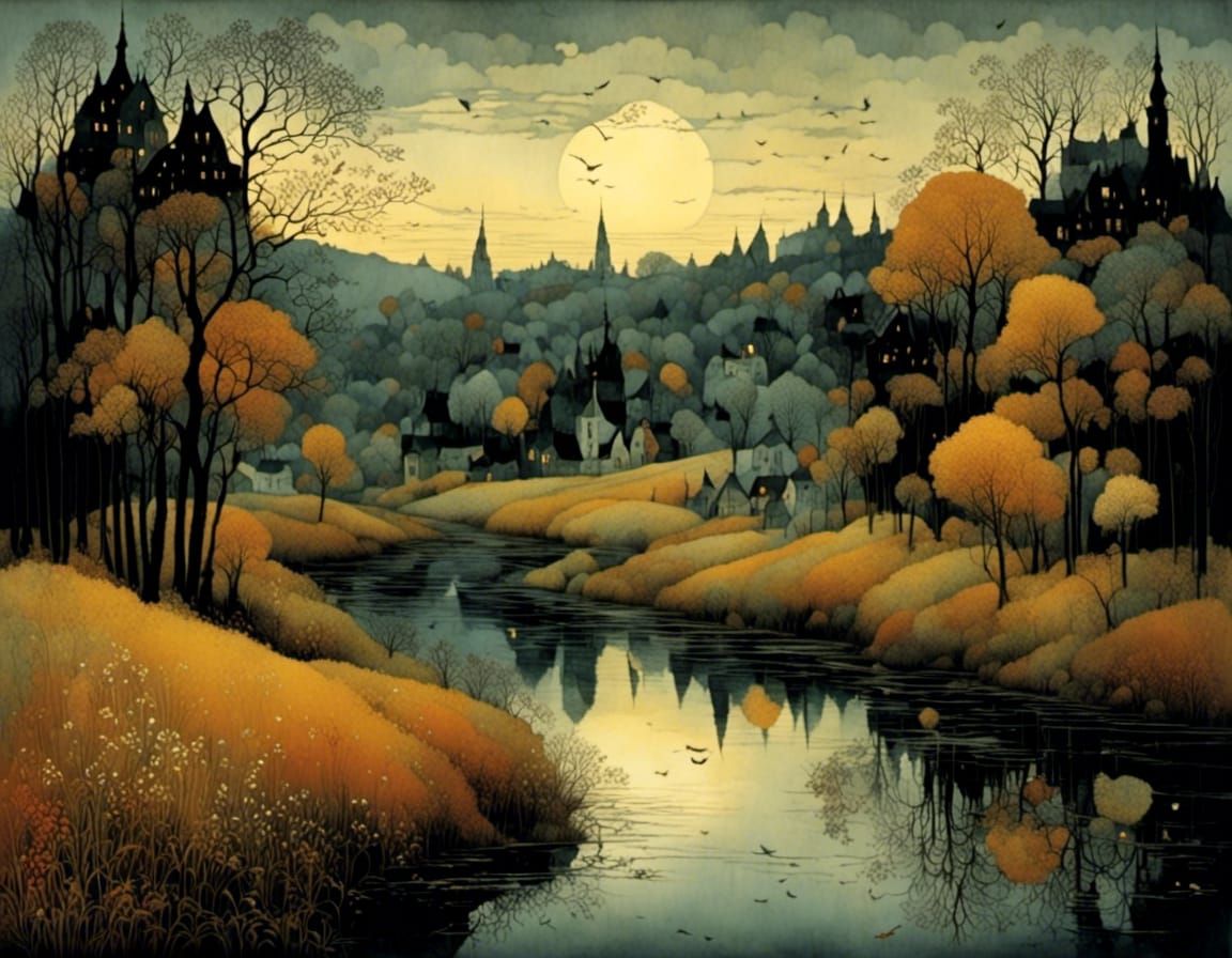 Autumnal Dawn: A Carved and Enchanted World