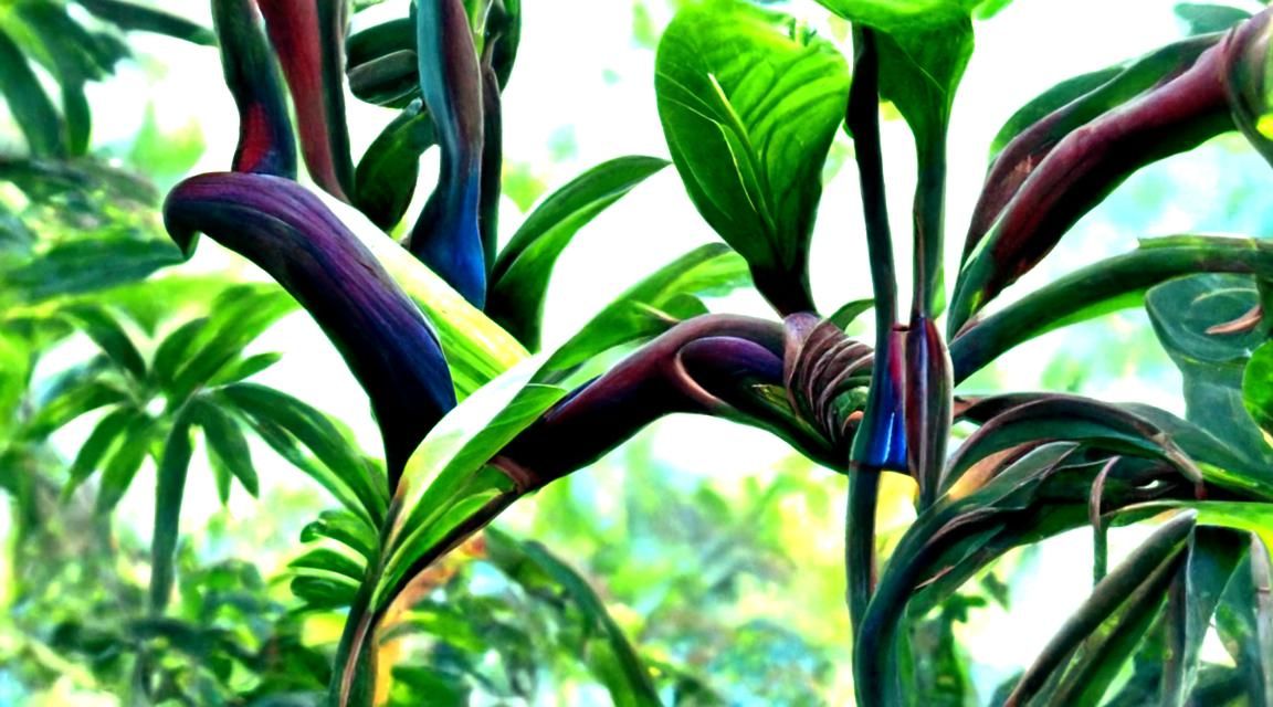 Exotic Jungle Scene with Alien Flora in Hyperrealism