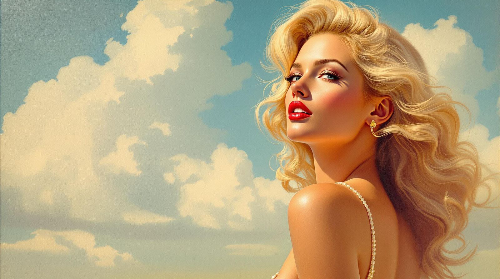 Glamorous Blonde in Sunny Daylight