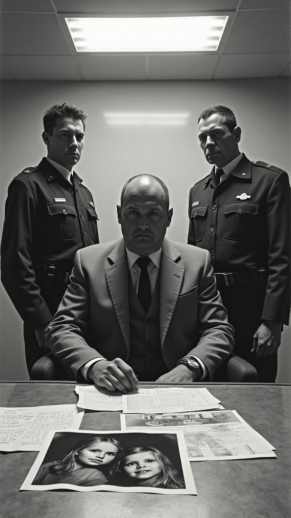 Mysterious Interrogation in Detailed Charcoal Drawing