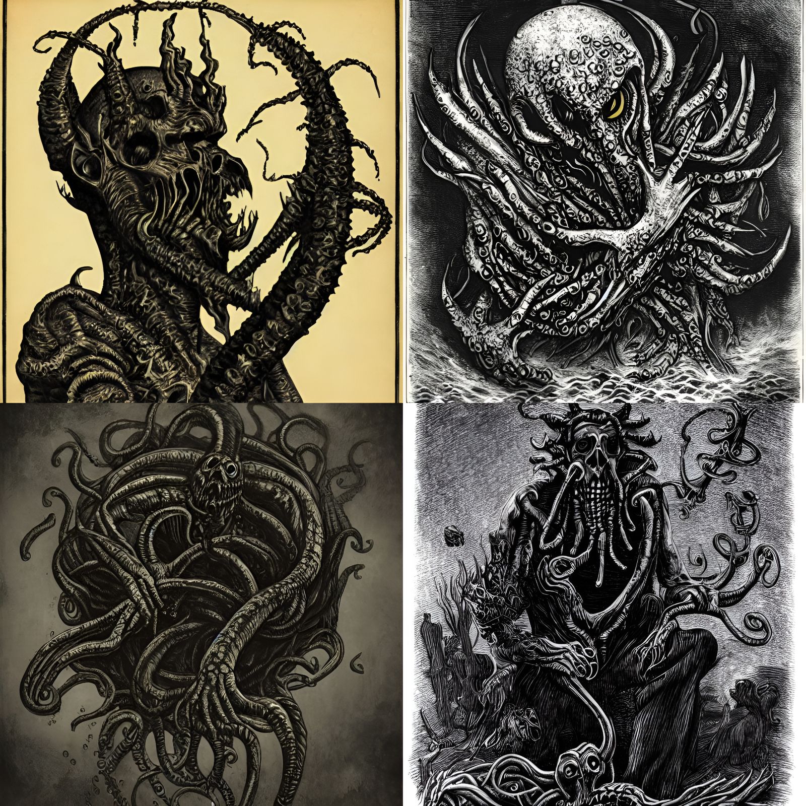 Dark H.P. Lovecraftian Elder God Photoillustration