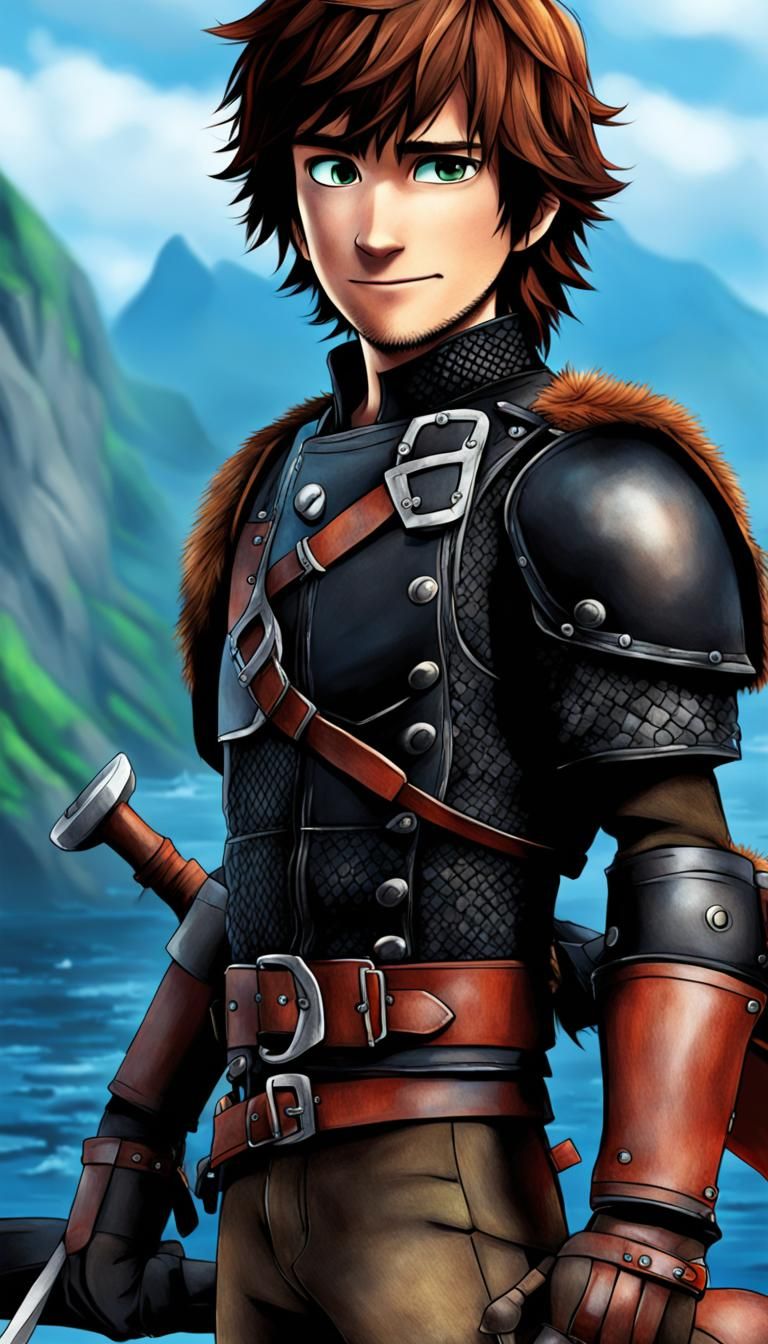 Realistic Anime Hiccup Haddock from Dragon Movie