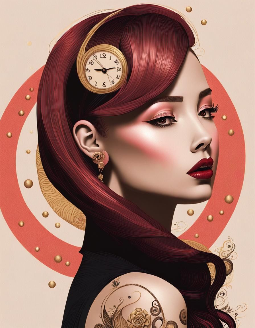Planetary Woman: Surreal Pop Art Portrait