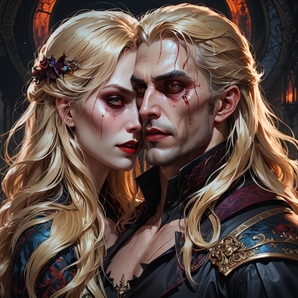 Vampire's Bite: A Hyperdetailed Digital Portrait