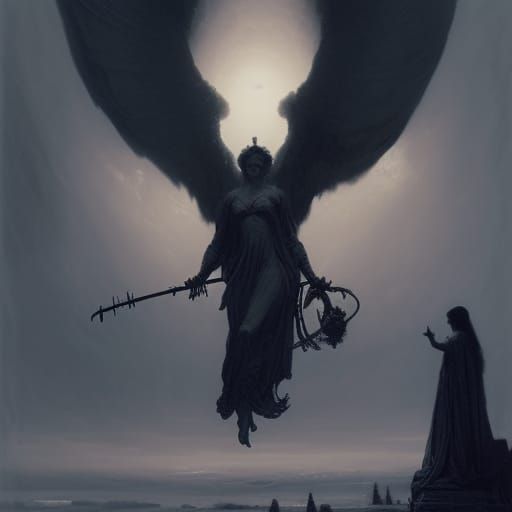 Macabre Scene of Death in Horror Style