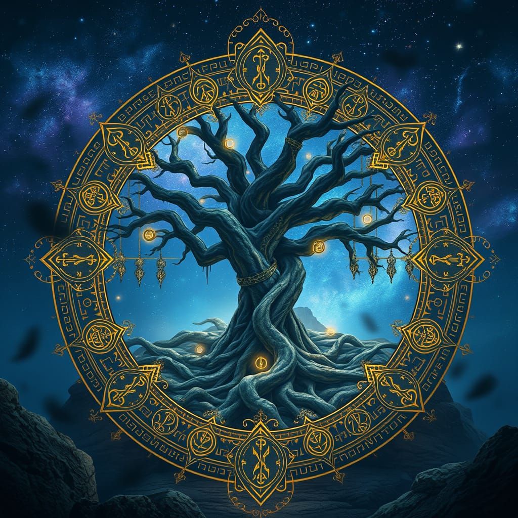 Enchanted Sprite Circle Under Starry Night Sky