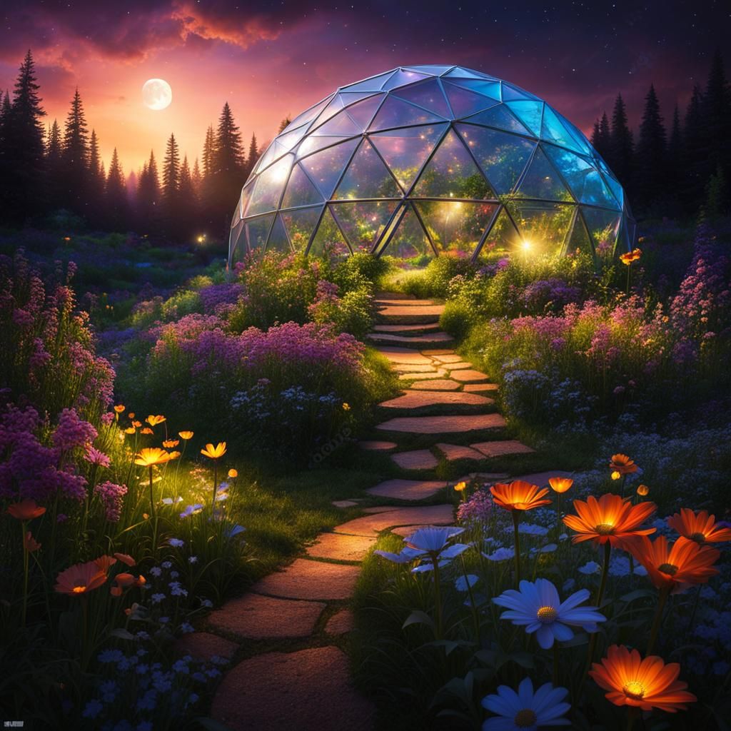 Enchanted Fairy Village in Geodesic Dome