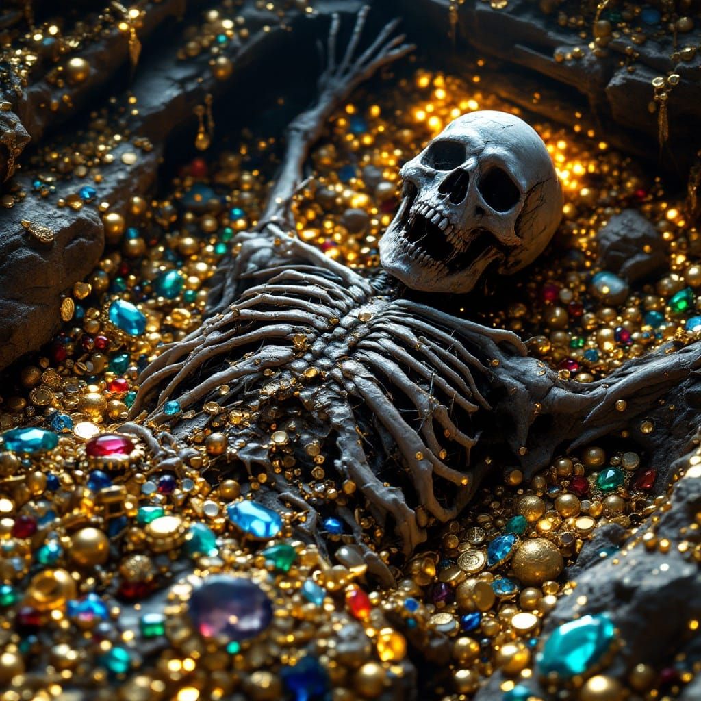 Undead Monstrosity Trapped in Glittering Tomb