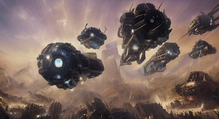 Floating Sky City: Cinematic Sci-Fi Concept Art