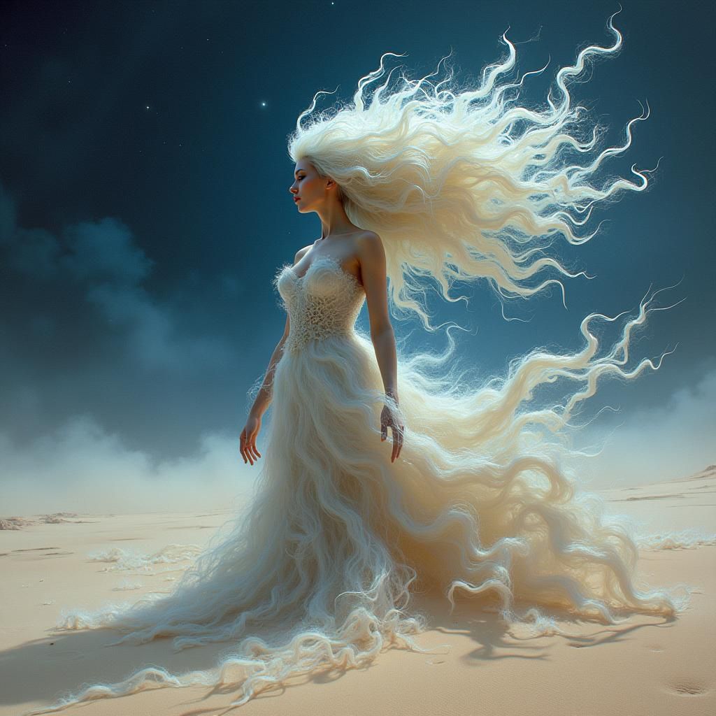 Starlight Sand Woman Rising on Alien World