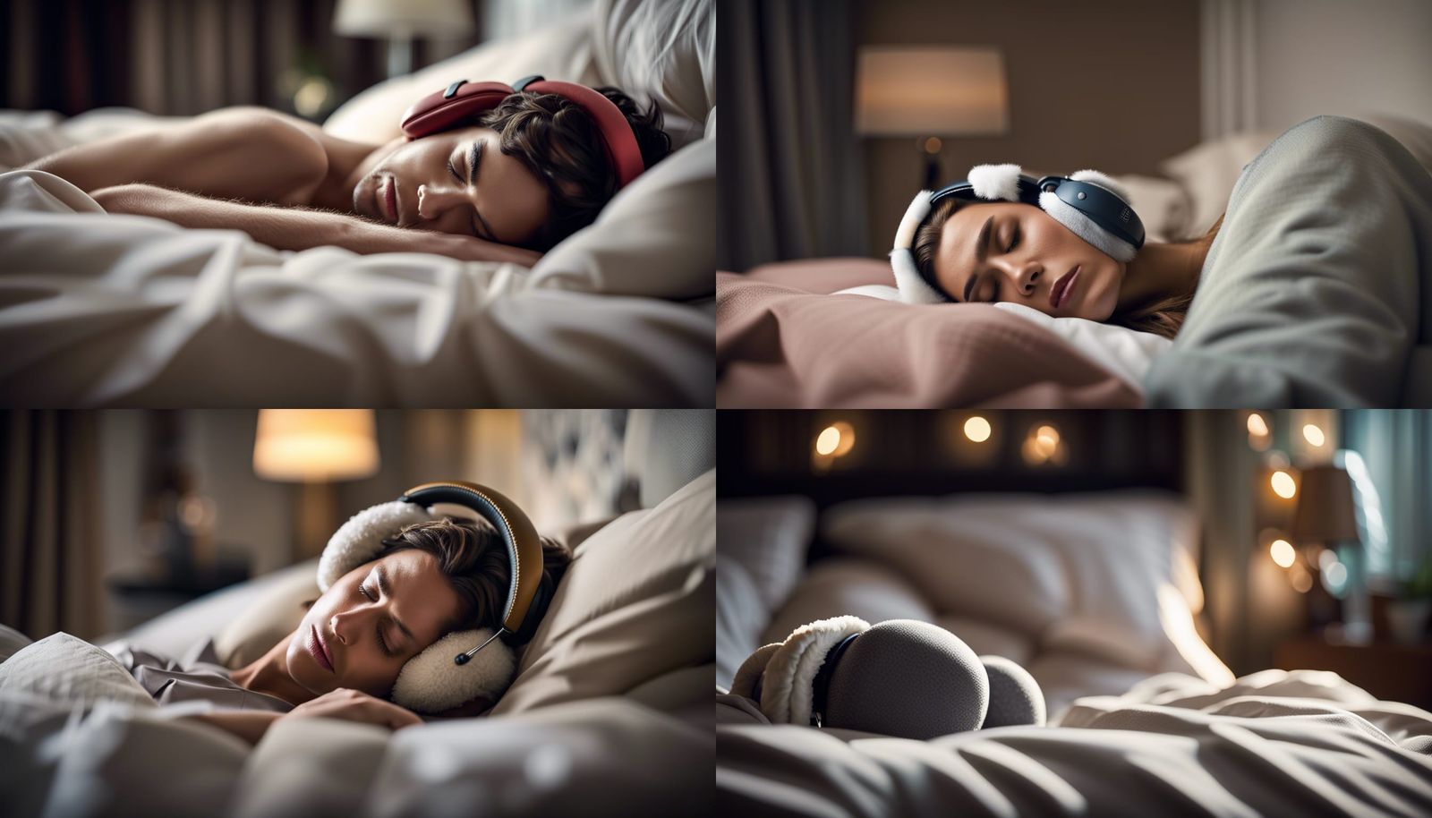 Person Sleeping with Earmuffs: Professional Photography