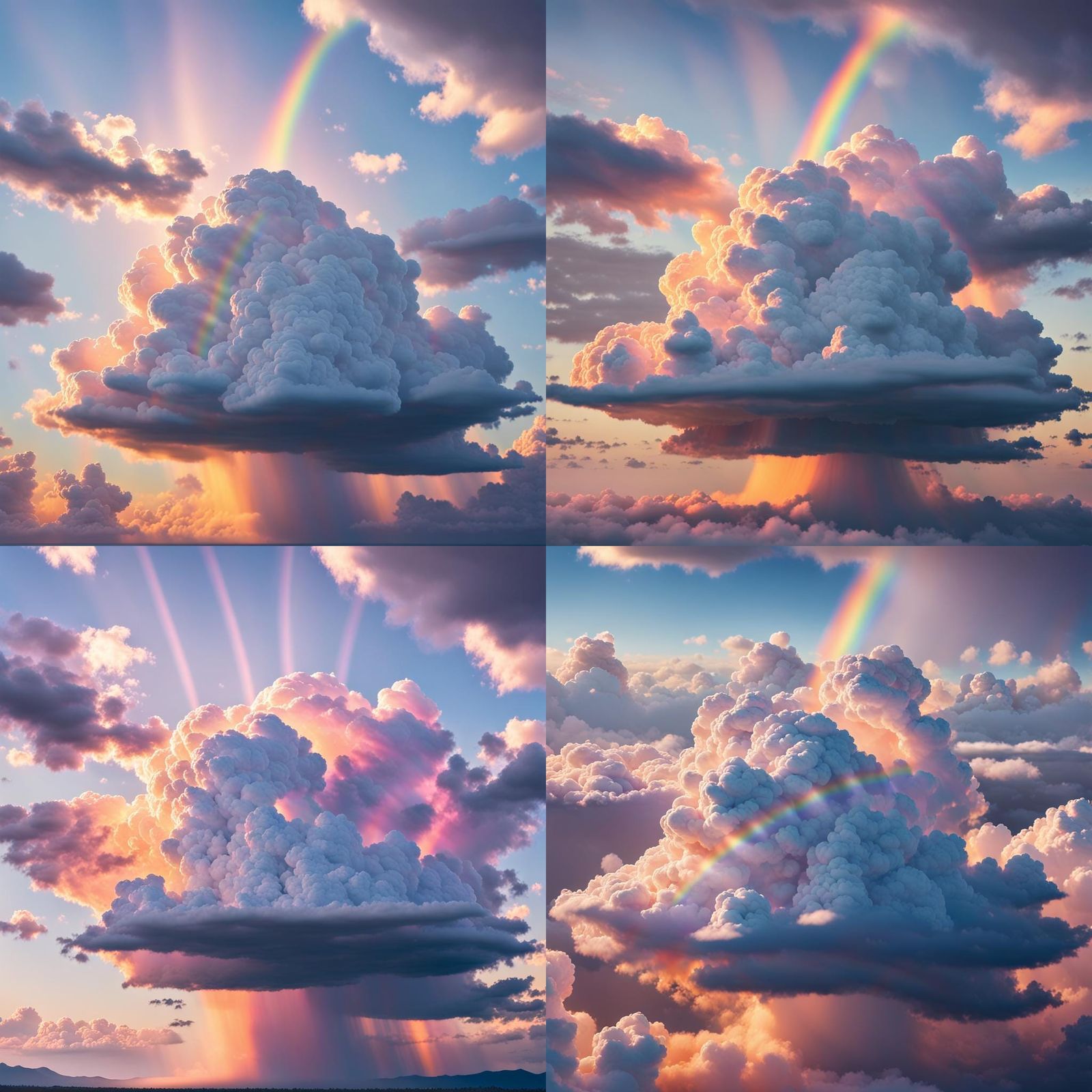 Rainbow Cloud Sunrise in Hyper-Realistic Detail