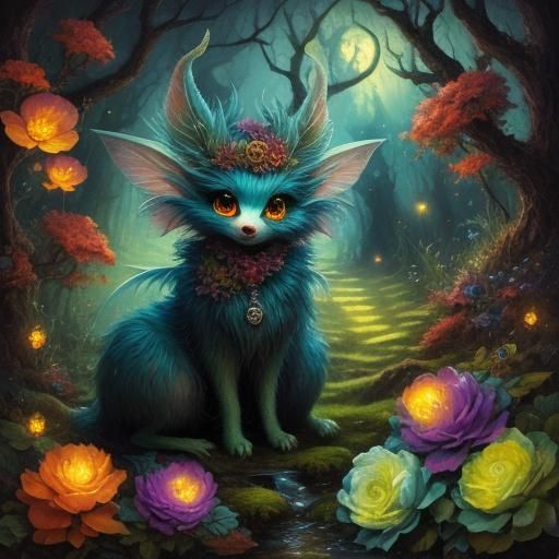 Furry Fairy Creatures in Creepy Cute Style