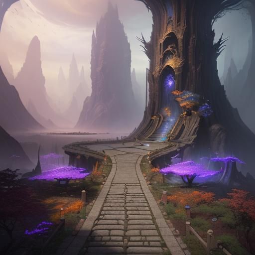 Contrasting Paths in Fantasy Concept Art