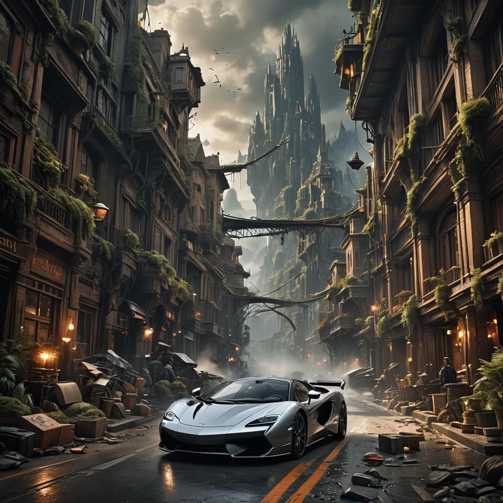 McLaren Race Car in Epic Digital Painting