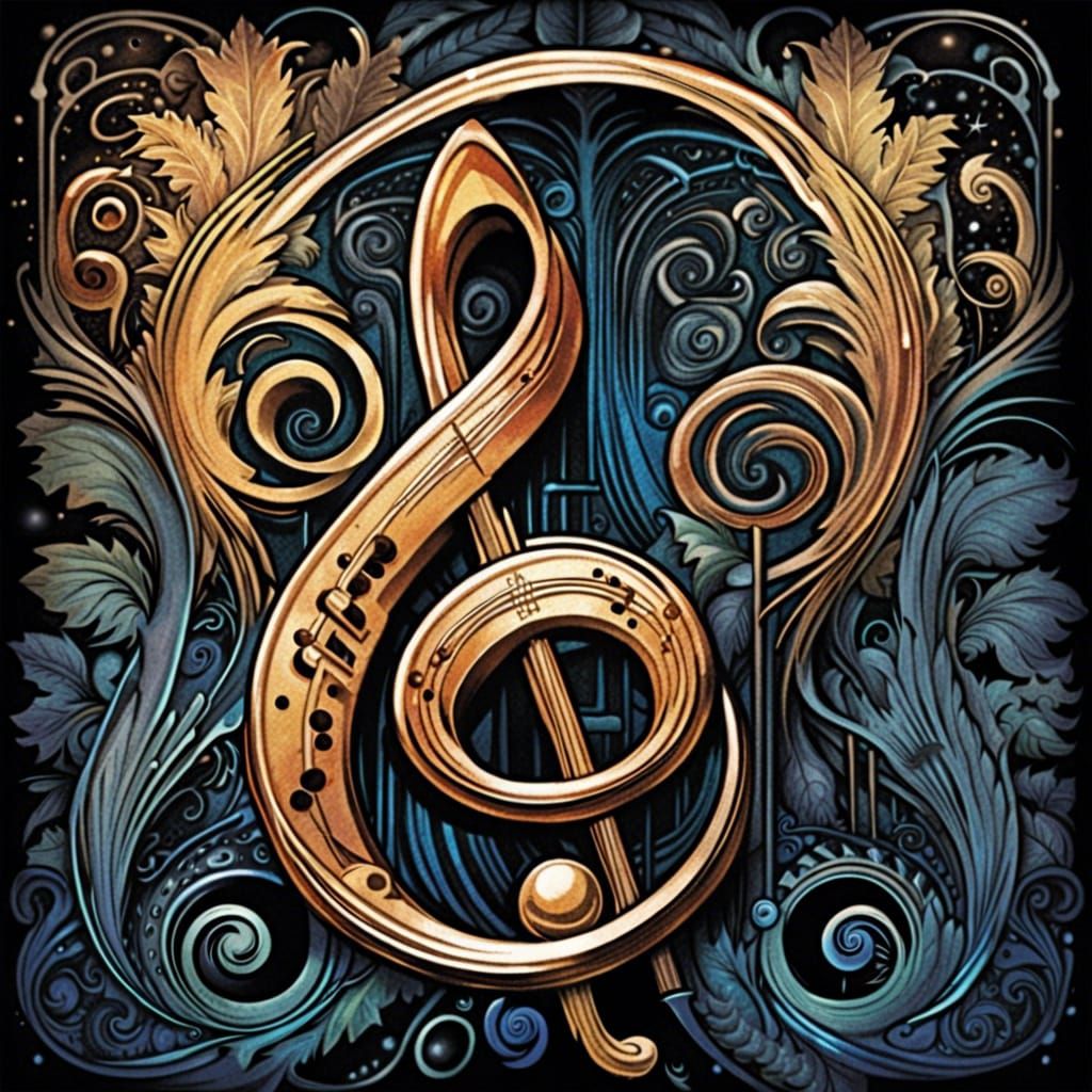 Readable Bass Clef Sheet Music in Comic Art