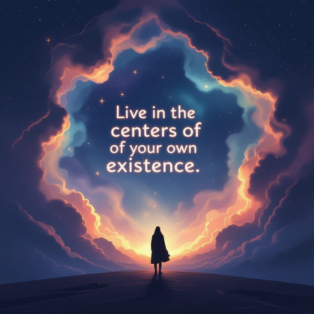 Cosmic Gateway to Inner Existence, Ethereal Digital Painting