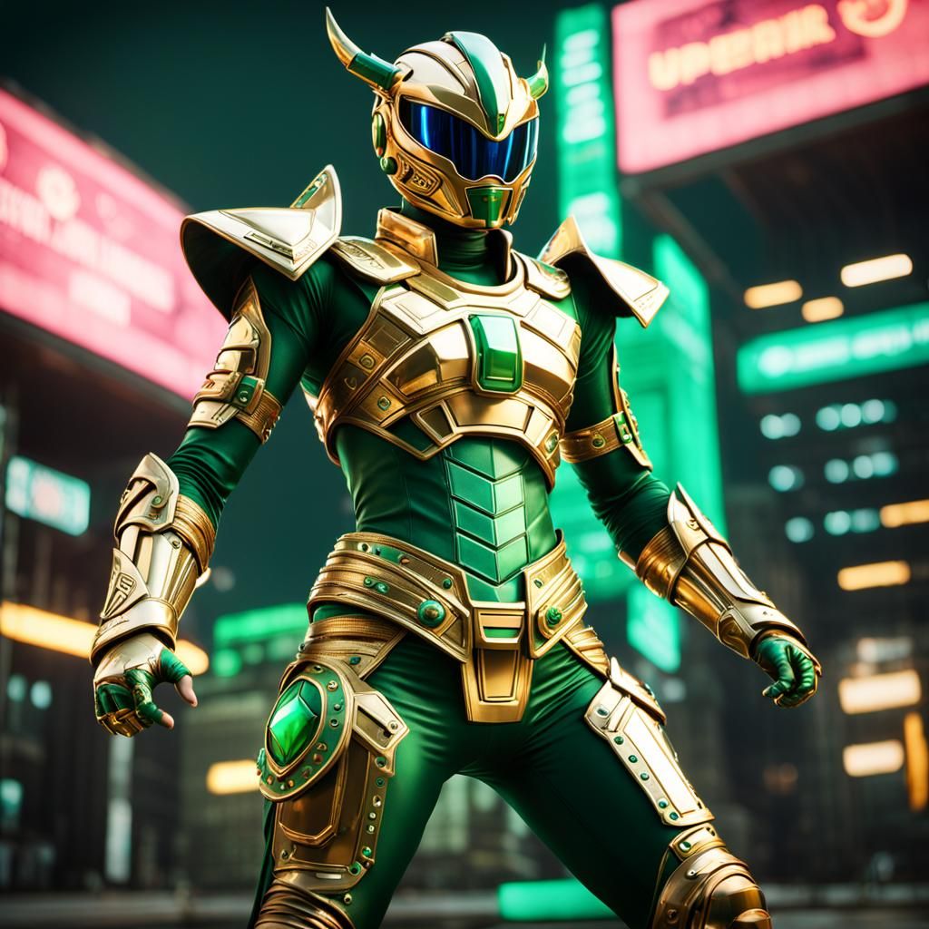 Beetle Heroine in Solarpunk Utopia