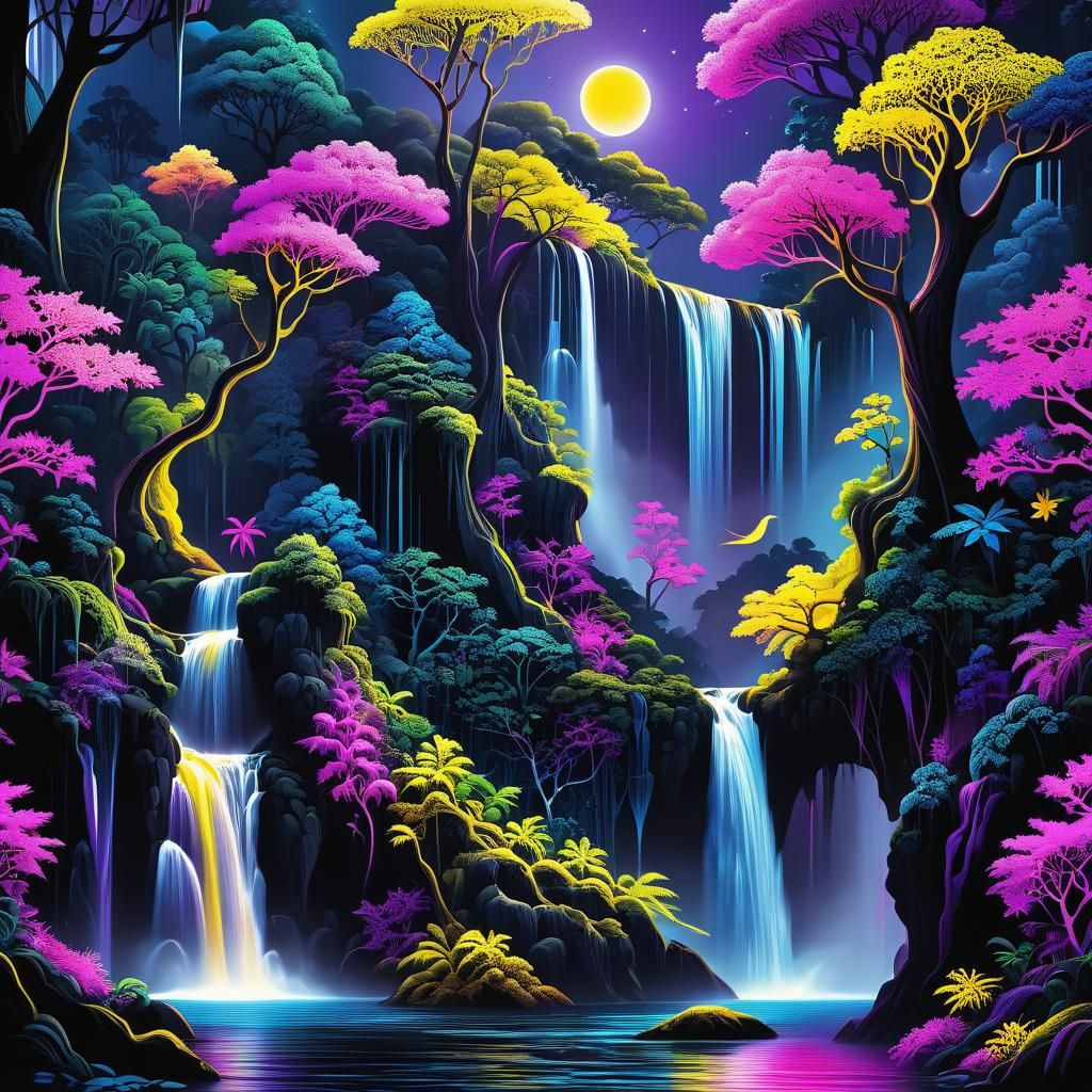 Glowing Waterfall