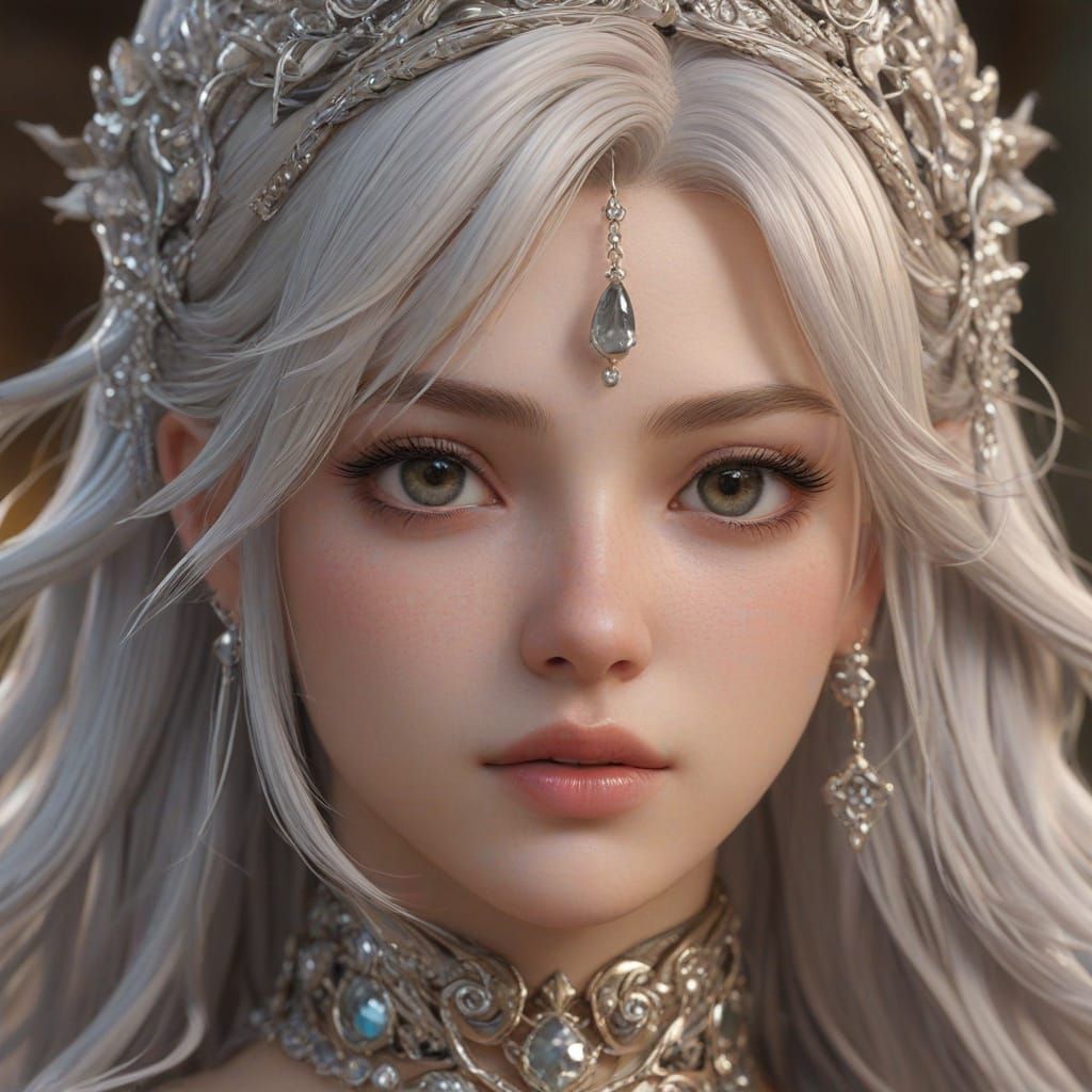 Princess in Haunting 3D Anime Art