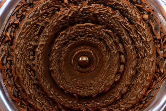 Hyperrealistic Chocolate Easter Bunny Close-Up