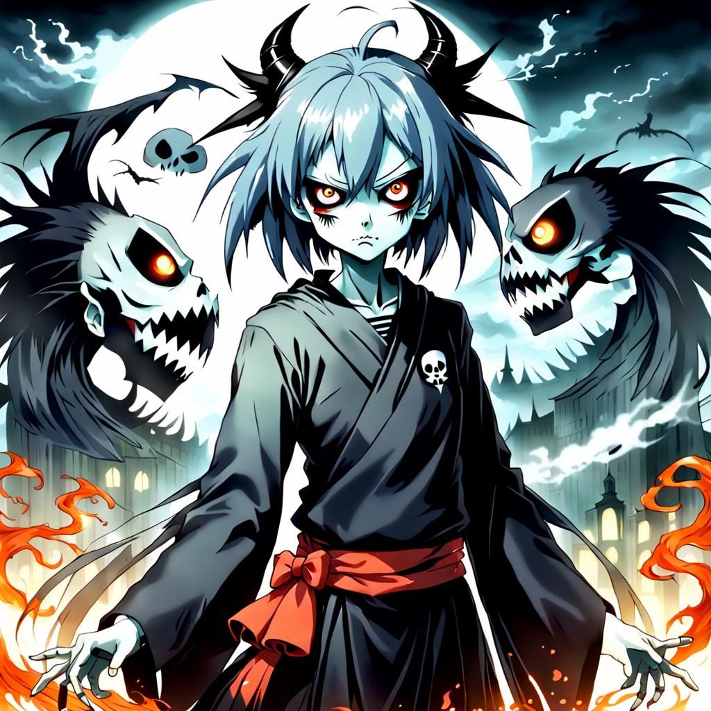 Ethereal Shinigami: Beauty Amidst the Mist