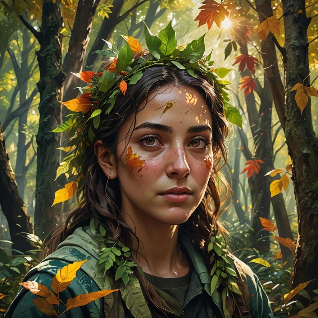 Hyper-Realistic Forest Portrait of a Singer