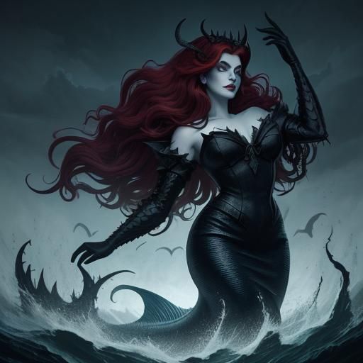 Grotesque Mermaid: A Dark Disney Photorealistic Twist