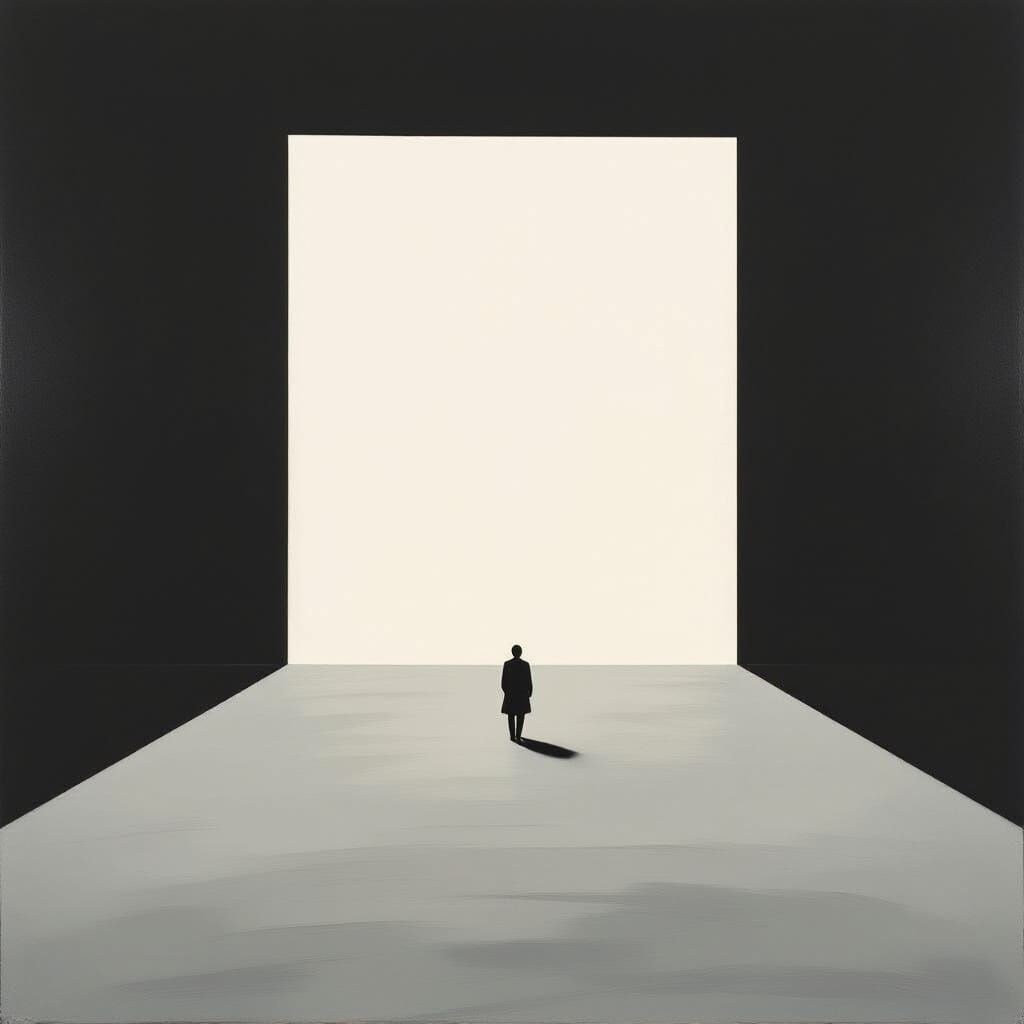 Monochromatic Void: Surrealist Absence of Light and Form