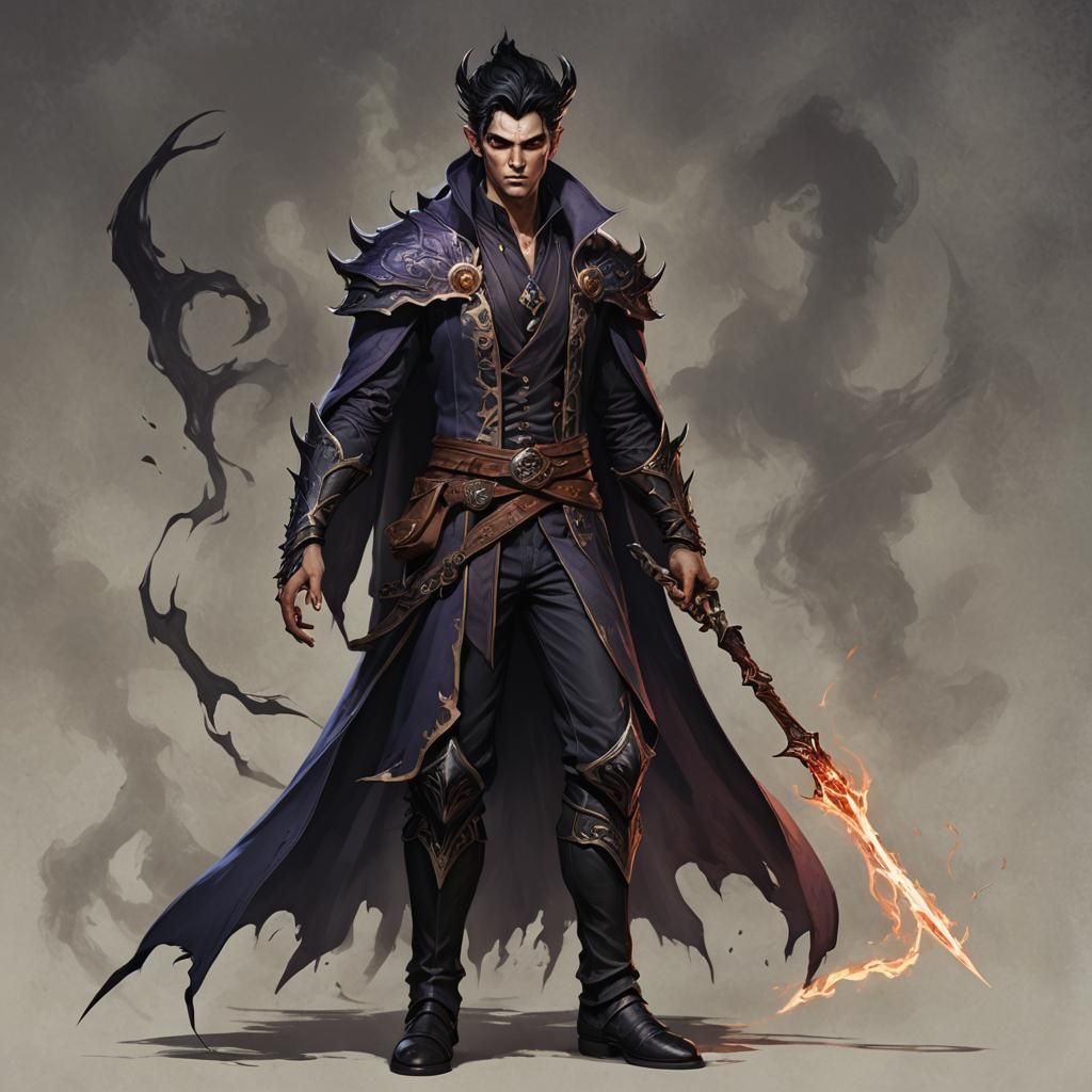 Evil Young Male Mage Demon