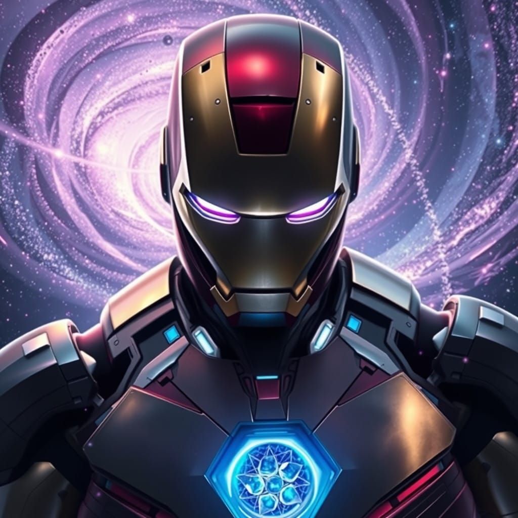 Iron Man Contemplates Cosmic Infinity Stones Amidst Stellar...