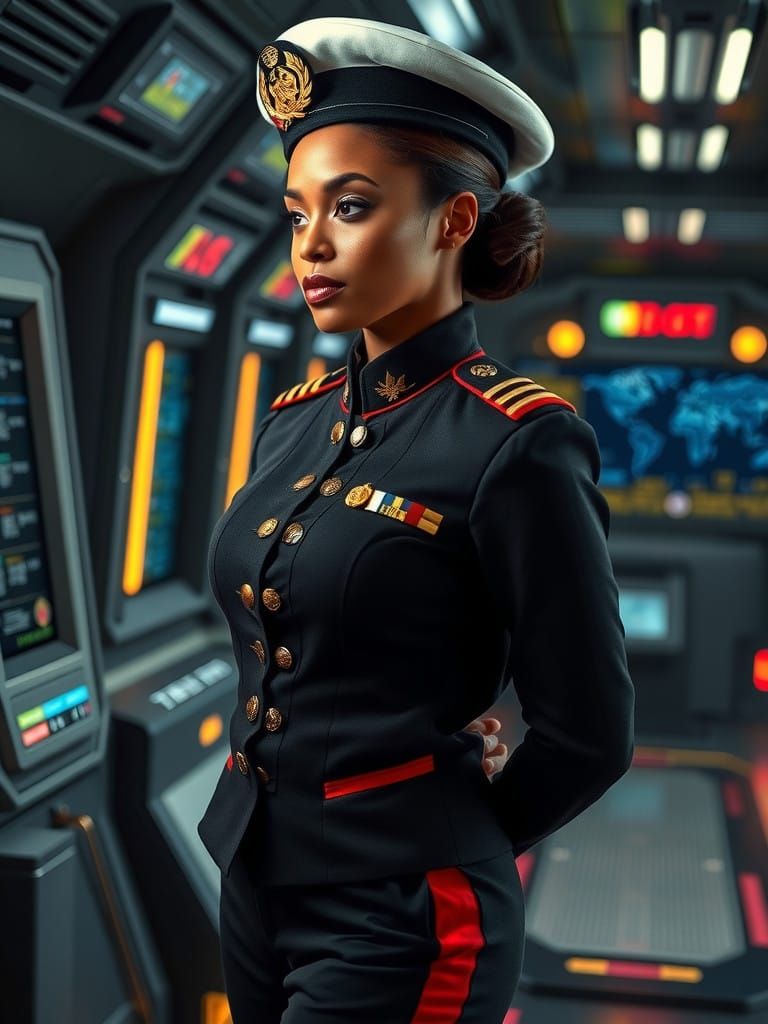 Confident Captain in Royal Manticorean Navy Uniform