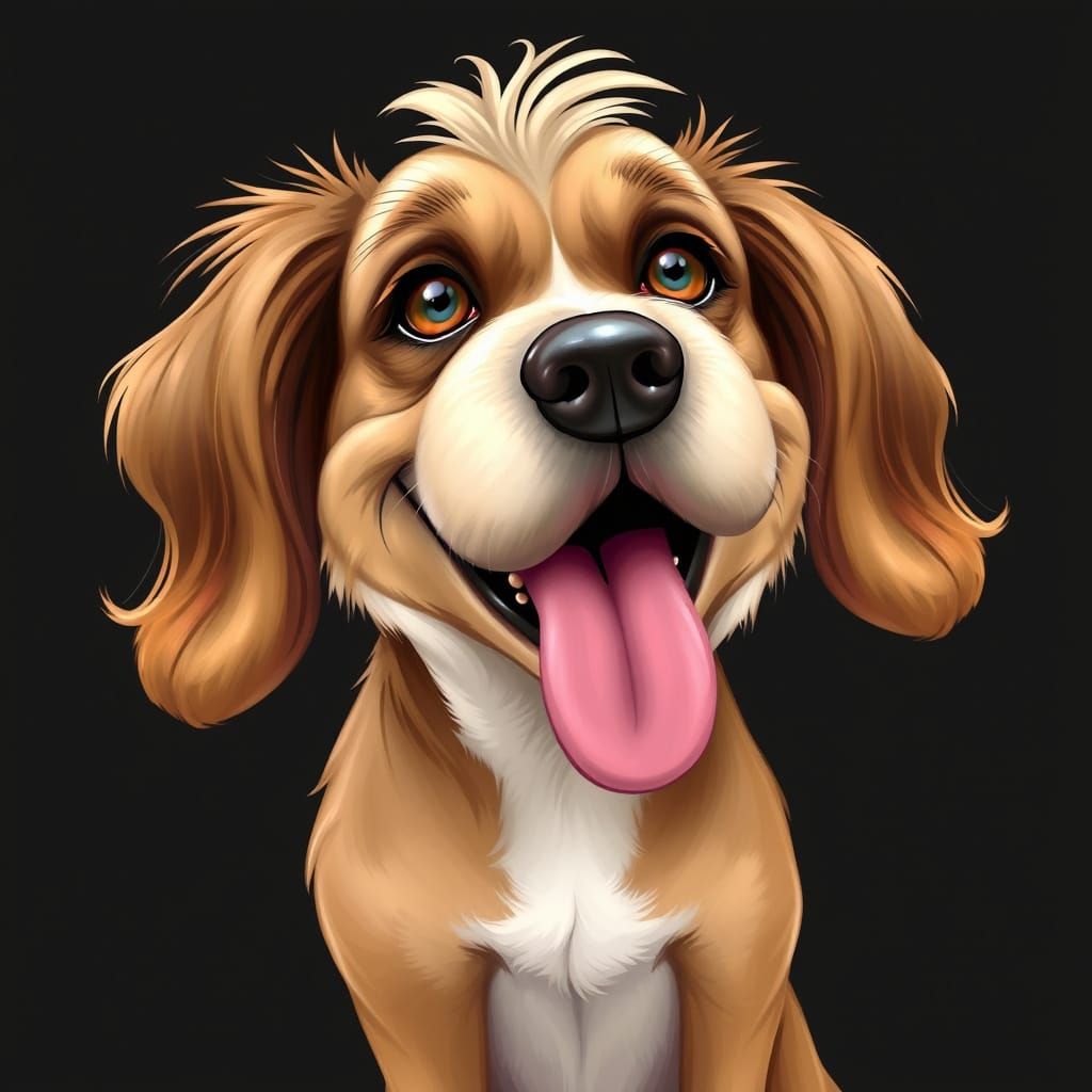 Whimsical Dog Caricature Art