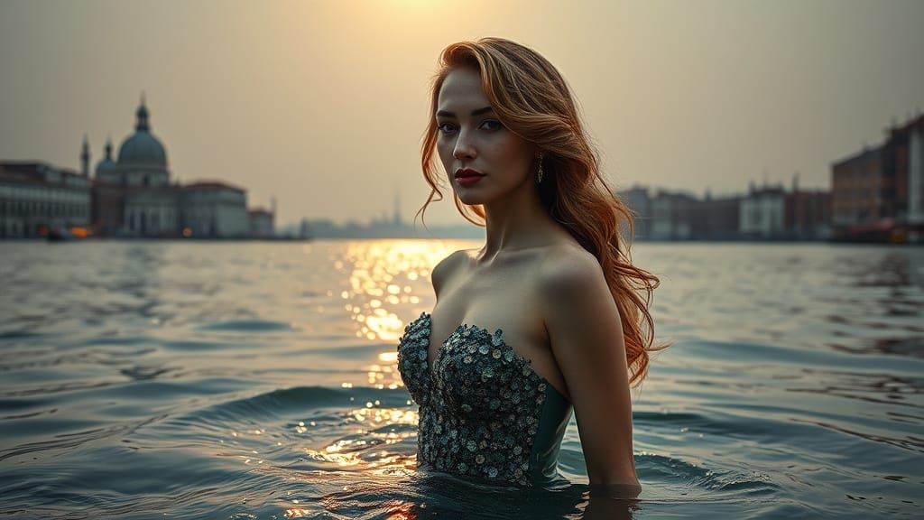 Eastern European Supermodel Dazzles in Murano Crystal Glow