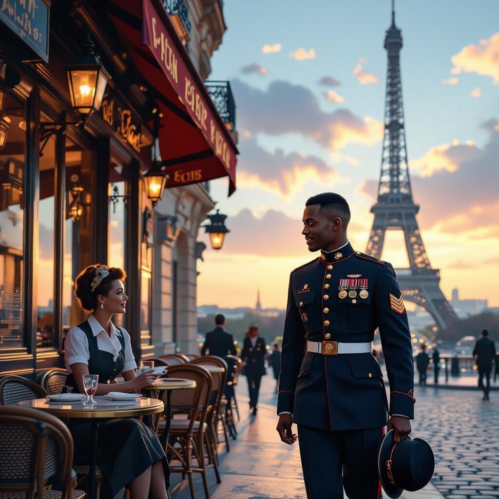 Marine in 1950s Paris: Digital Painting in Unreal Engine 5