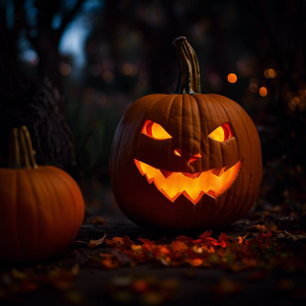 Enchanting Halloween Pumpkin with Mischievous Eyes