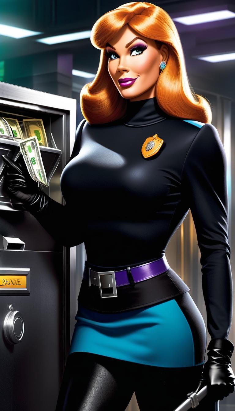 Daphne as Villainous Janitor Breaking into Safe