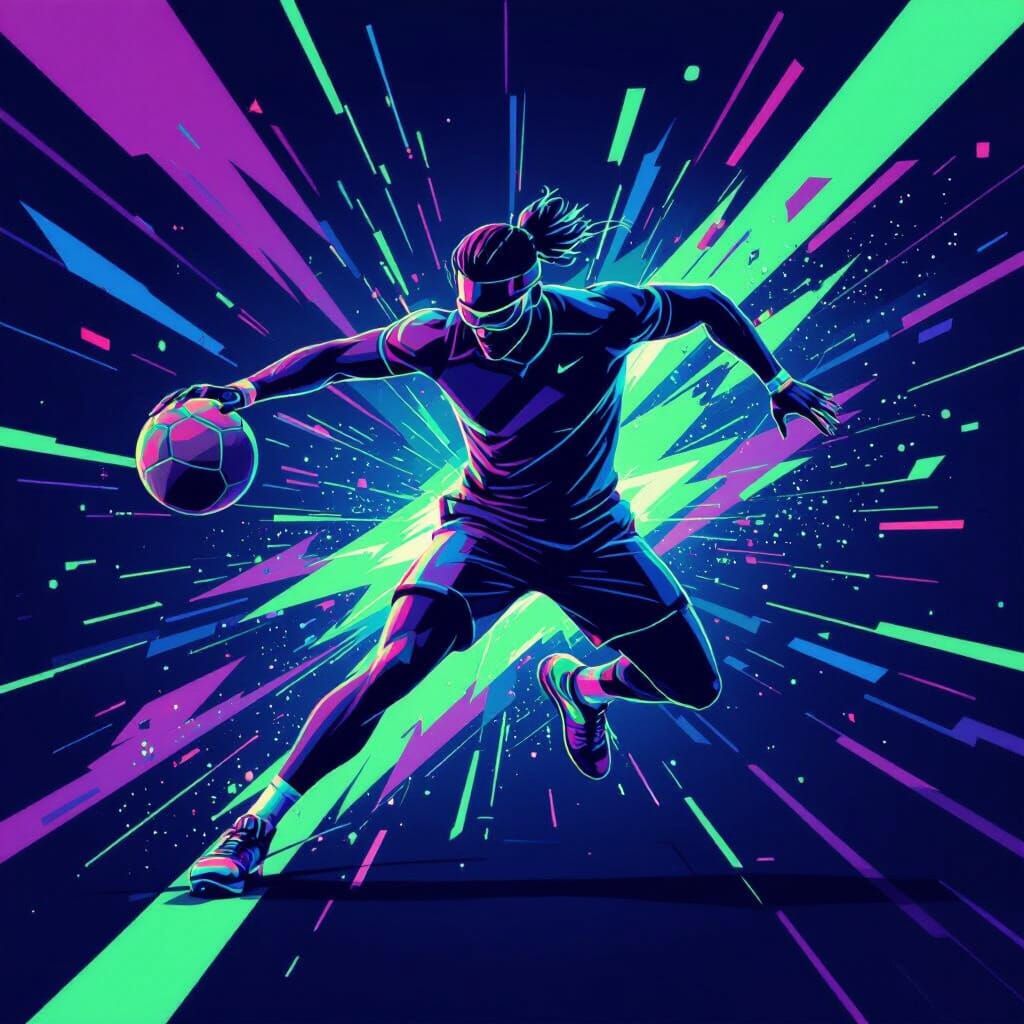 Abstract NFT Sport Moment in Geometric Style