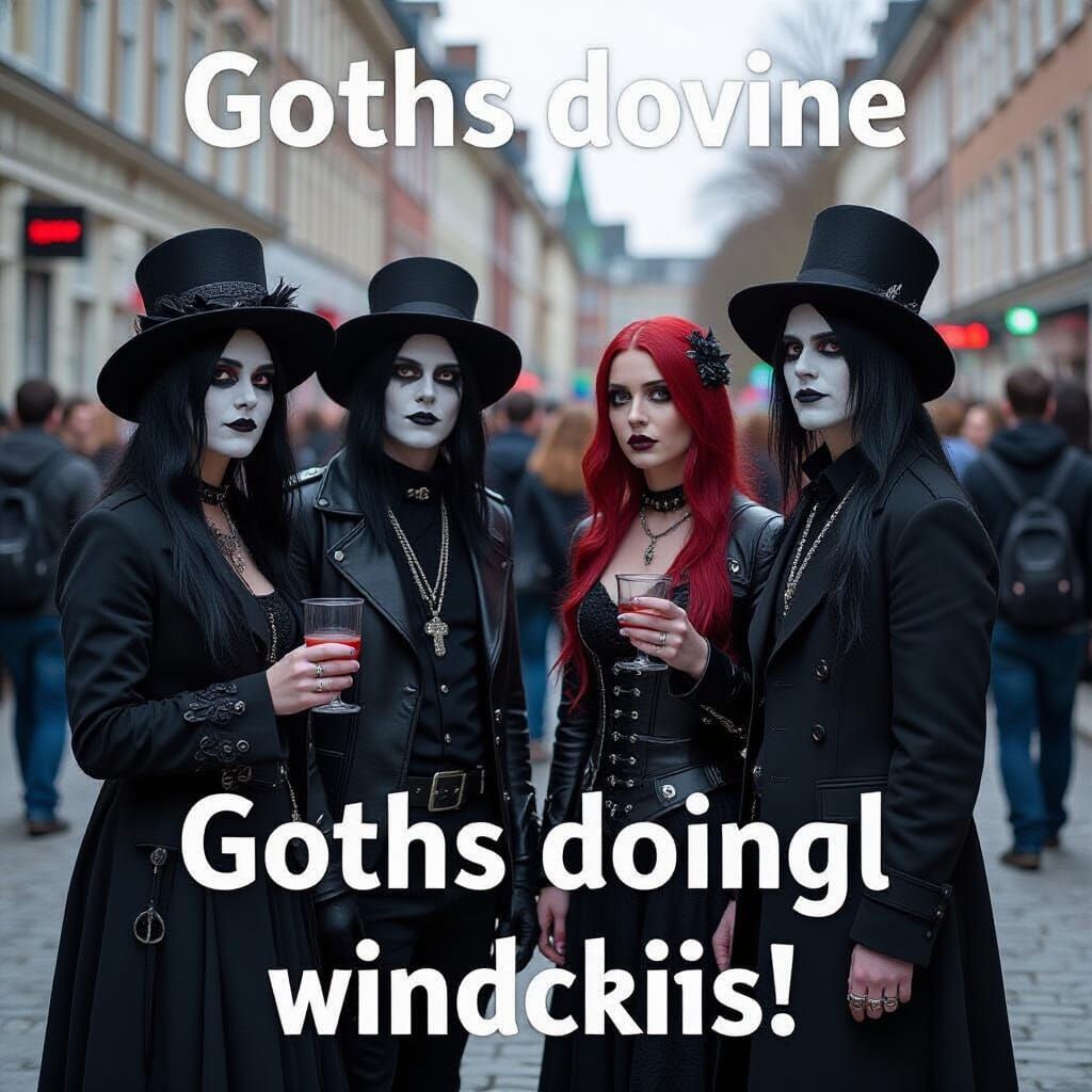 Goths Engage in Unexpected, Joyful Activities
