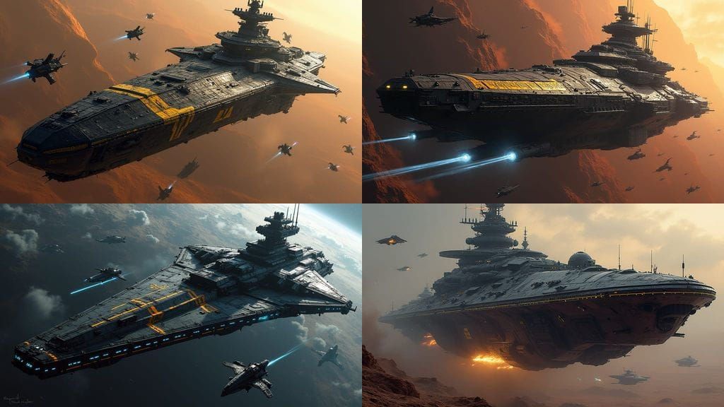 Dreadnought-Class Spaceship Dominates Alien Orbit