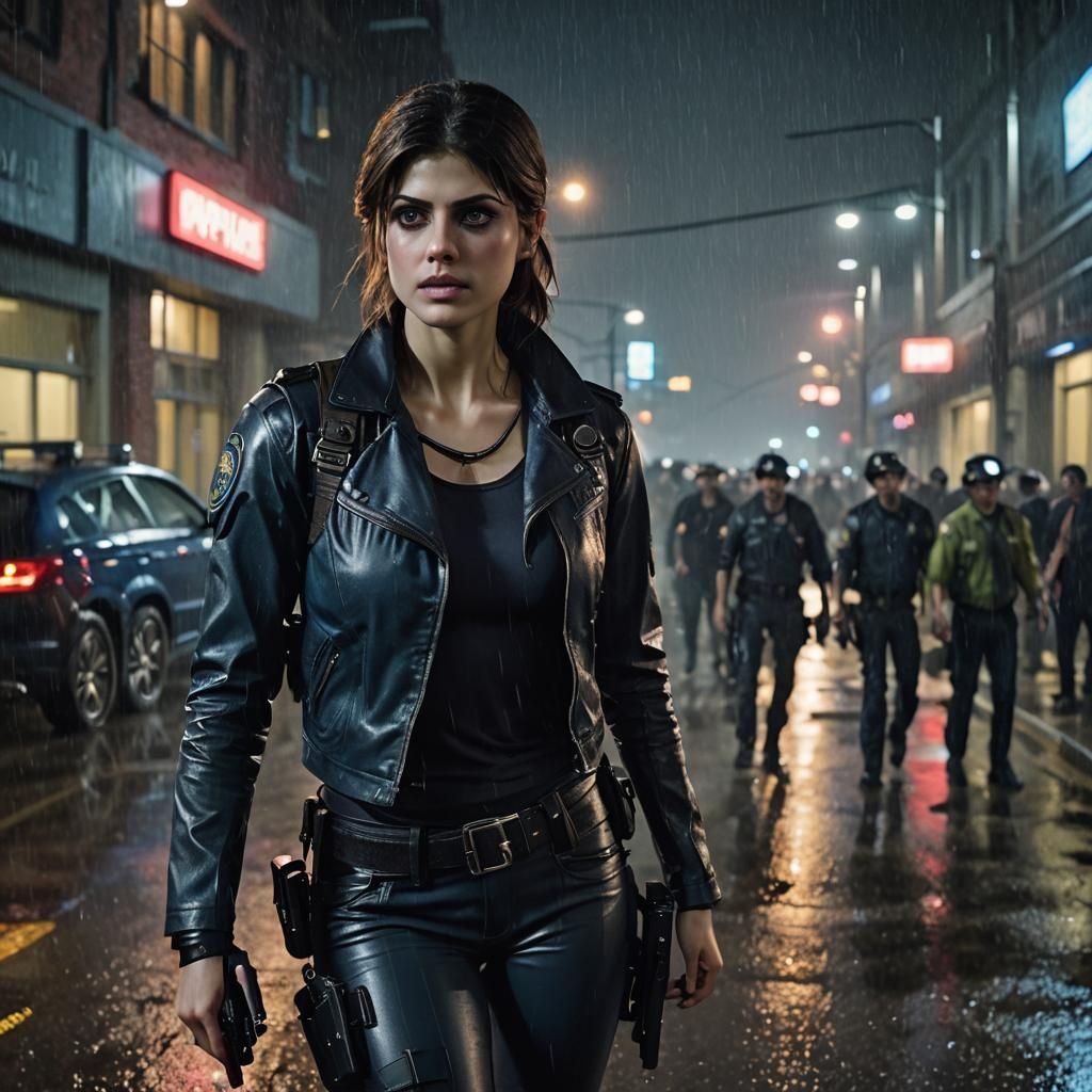 Cinematic Film Still: Woman in Zombie Apocalypse