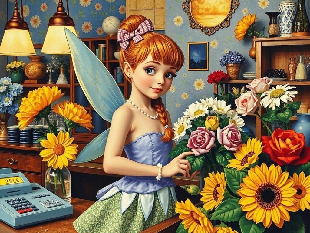 Disney Tinkerbell Creates Whimsical Floral Masterpiece in a ...