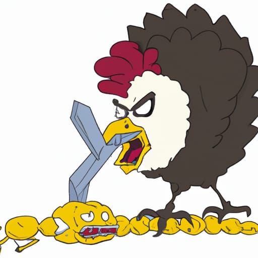 Psycho Chicken Eats a Rattlesnake