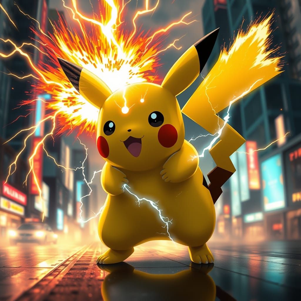 Electric Storm Pikachu Unleashes Power
