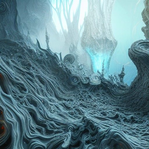 Ferrofluid Chaos: A Dark Fantasy Concept Art