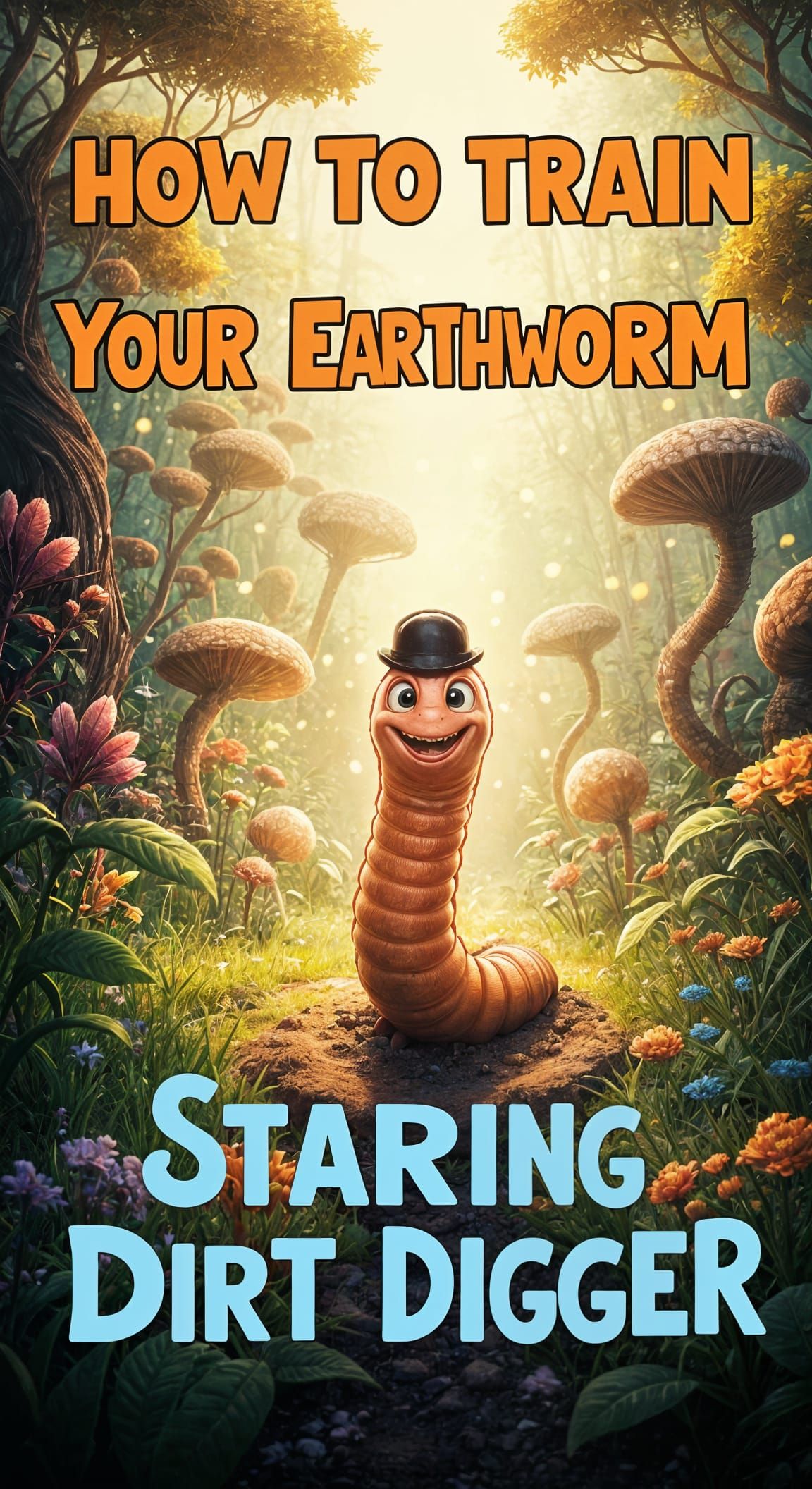 How To Train Your Earthworm Movie Poster Illustration