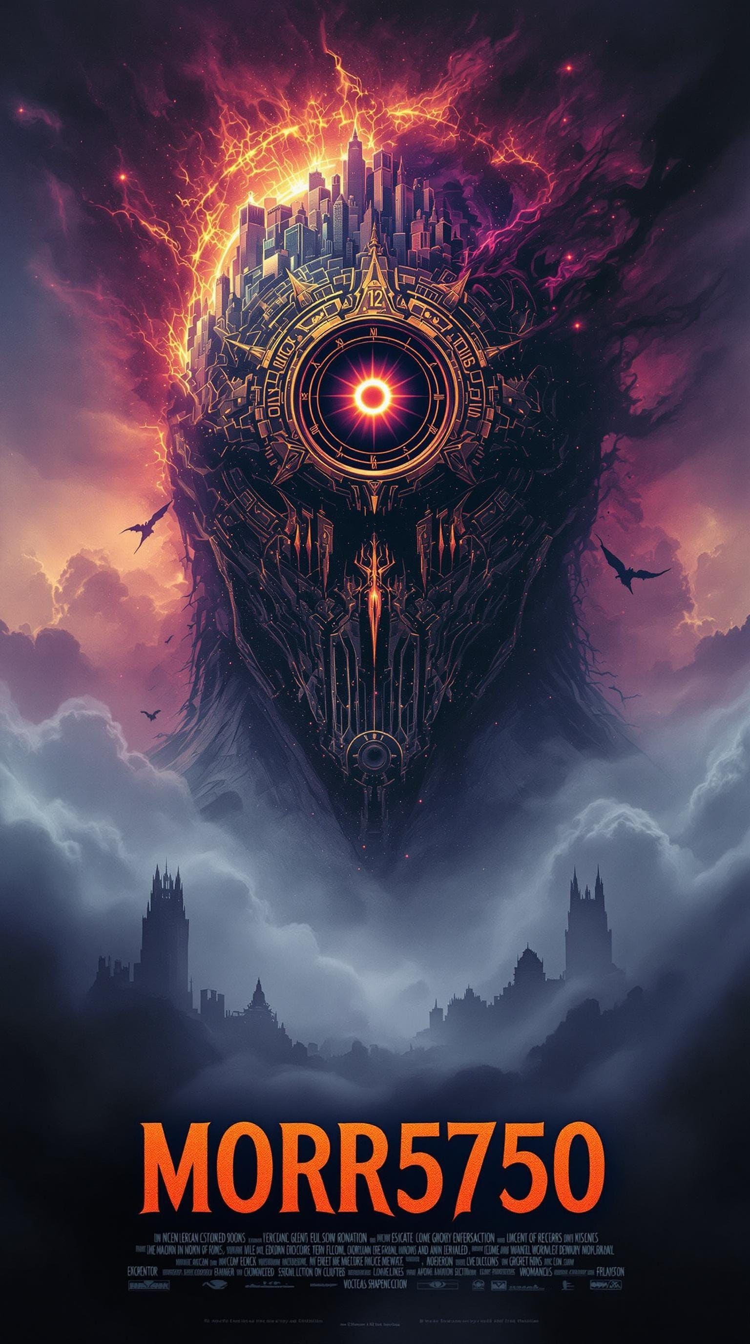 Eldritch Horror Movie Poster with Godlike Wraith