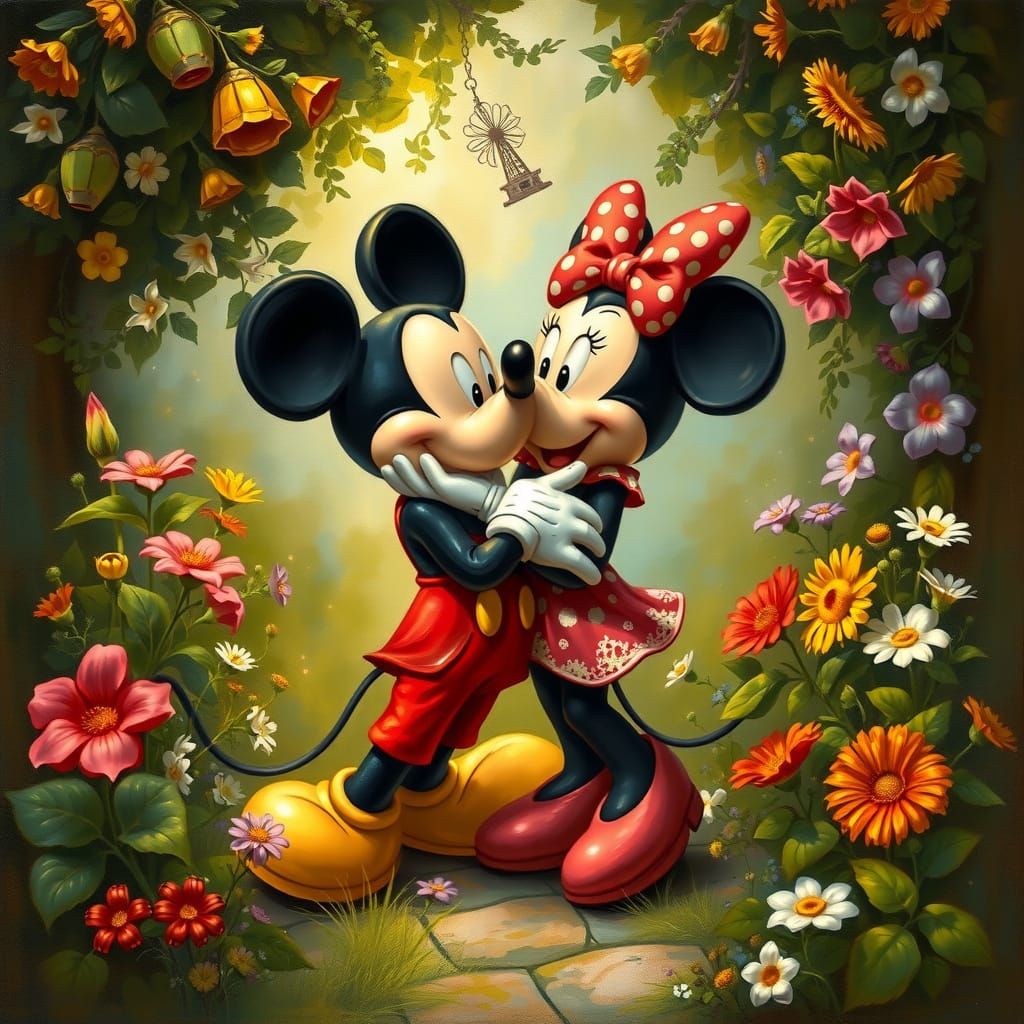 Whimsical Disney Couple in Italian Renaissance Style