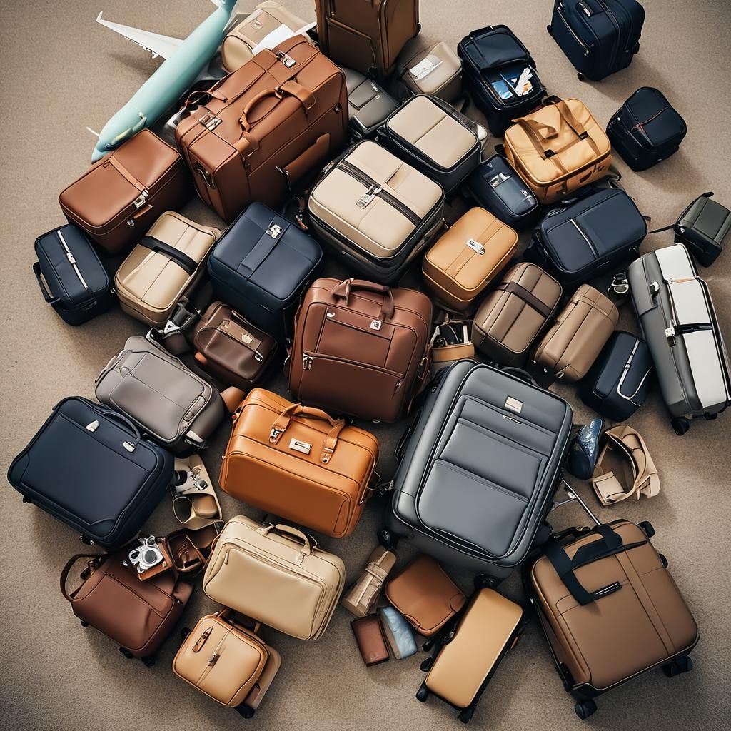 Still Life Macro Photo of Airport Luggage