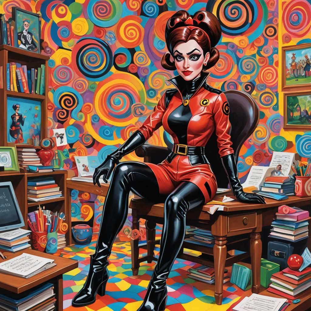 Elastigirl as Queen of Gynarchy in Gouache